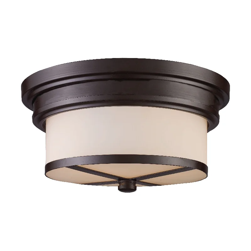 Track lighting with a decorative track designFlushmounts 13" Wide 2-Light Flush Mount