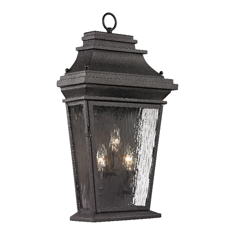 Track lighting for photography studiosForged Provincial 22" High 3-Light Outdoor Sconce