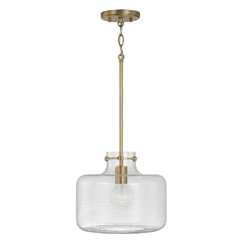 Track lighting with a minimalist track designBrighton Ribbed Glass Pendant