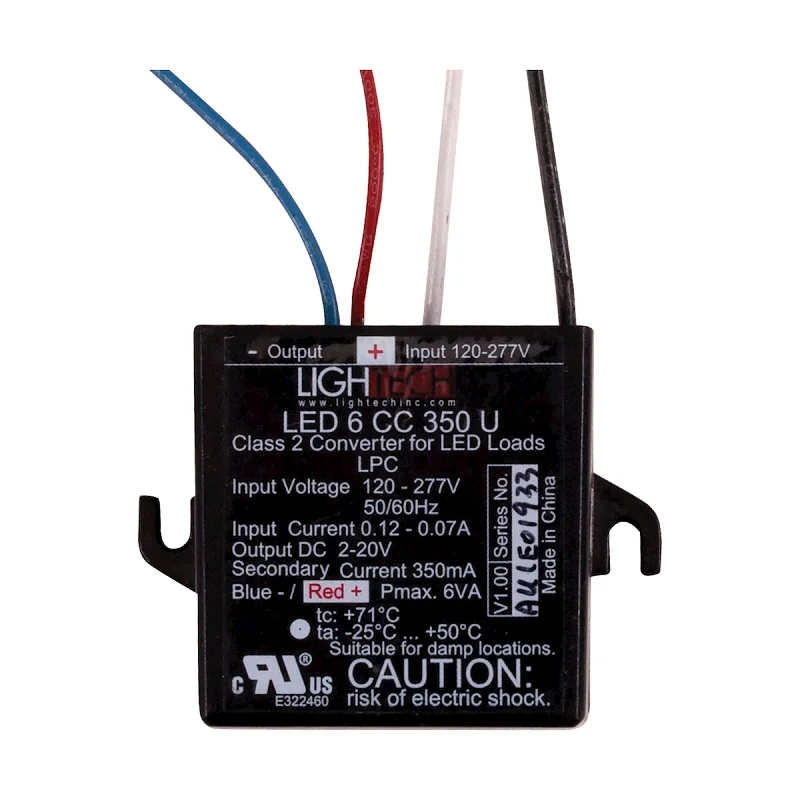 Track lighting for high - ceiling spacesDriver - GE #66864 - 6W 350mA LED Class II Electronic.