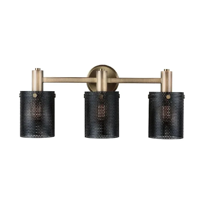 Track lighting with frosted glass shadesDax Vanity