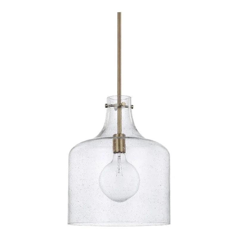 Track lighting with integrated LED driversCrawford Seeded Glass Pendant
