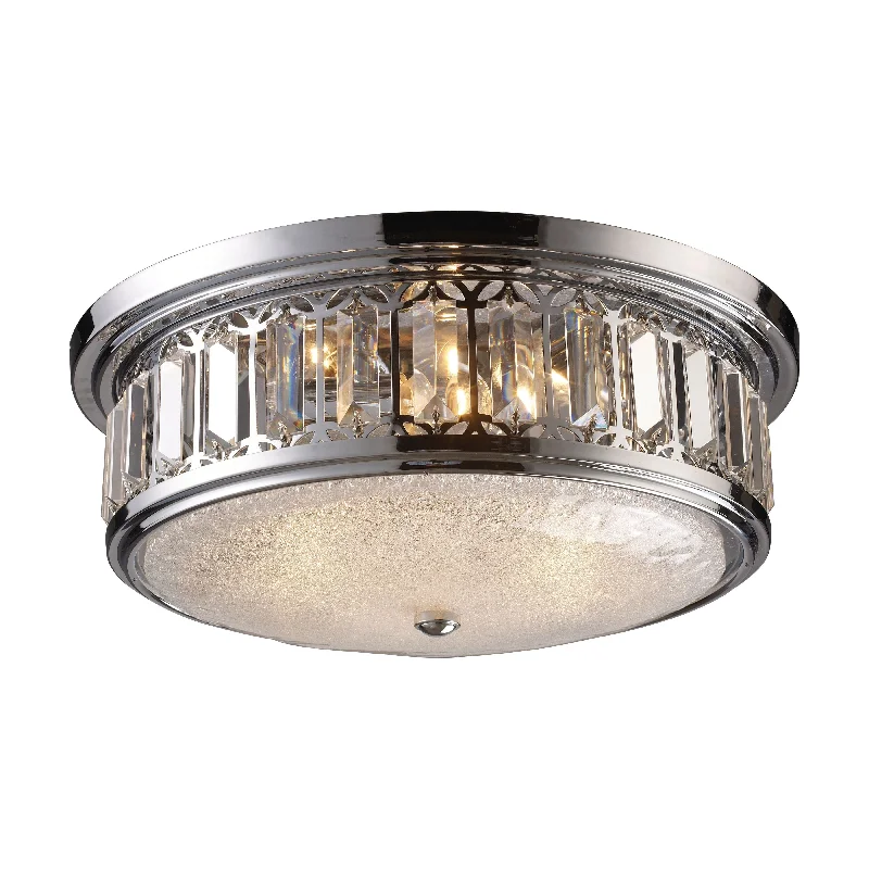 Track lighting for accentuating artworksFlushmounts 16" Wide 3-Light Flush Mount
