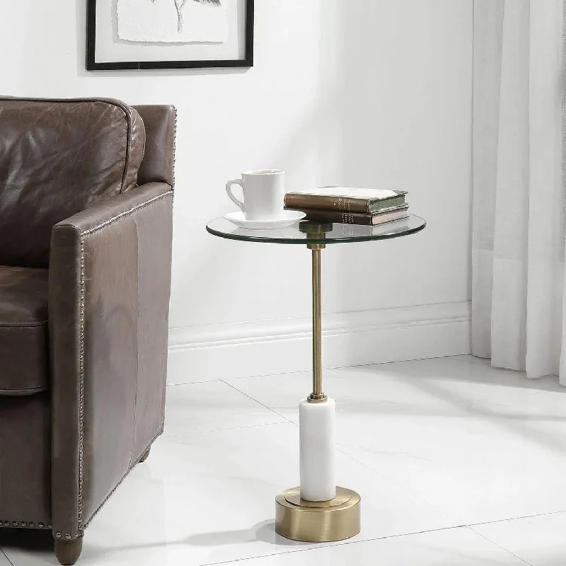 Track lighting with a brushed nickel finishPortsmouth Accent Table