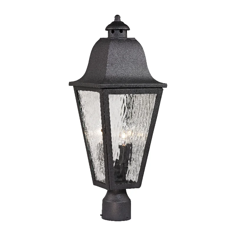 Track lighting for illuminating dining tablesForged Brookridge 23" High 3-Light Outdoor Post Light