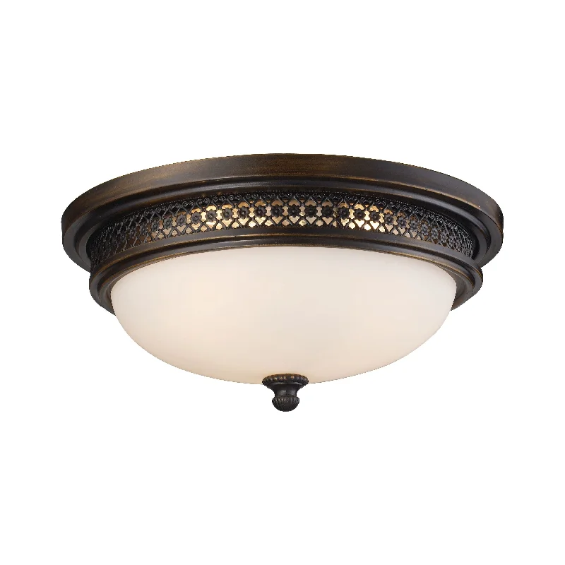 Rustic track lighting for farmhouse decorFlushmounts 16" Wide 3-Light Flush Mount