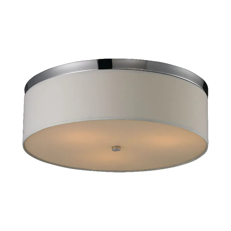 White track lighting for a clean lookFlushmounts 17" Wide 3-Light Flush Mount