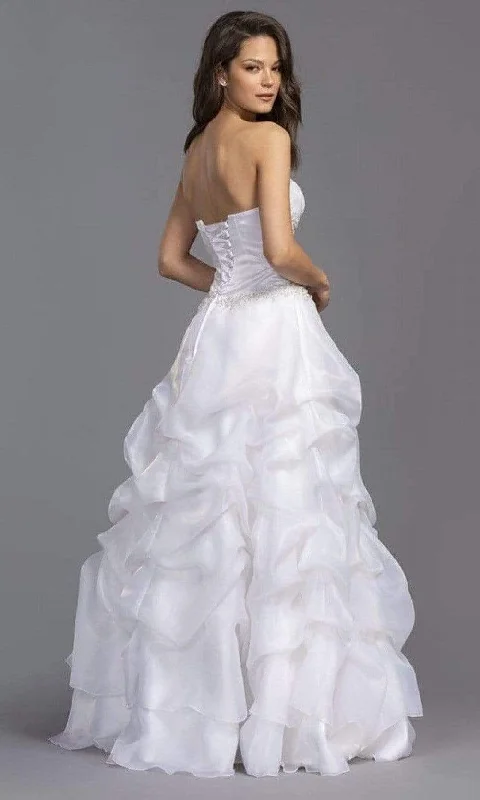 Aspeed Bridal - LH040 Strapless Ruffled A-Line Bridal Gown