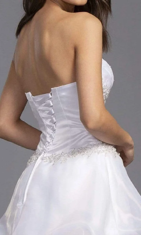 Aspeed Bridal - LH040 Strapless Ruffled A-Line Bridal Gown