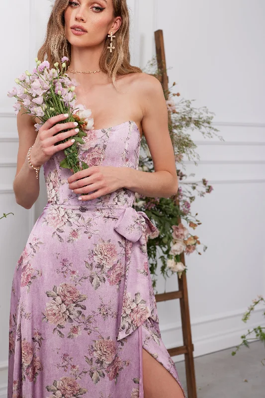 The Cecilia Dress in Lilac Tapestry Rose