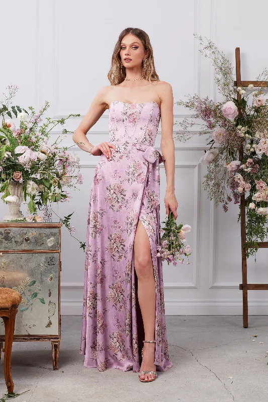 The Cecilia Dress in Lilac Tapestry Rose