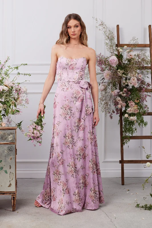 The Cecilia Dress in Lilac Tapestry Rose