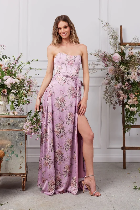 The Cecilia Dress in Lilac Tapestry Rose