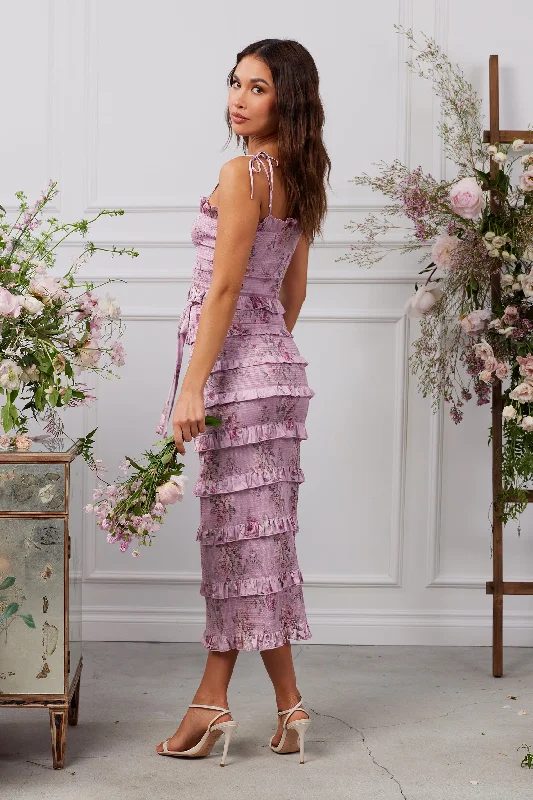 The Lily Dress in Lilac Tapestry Rose