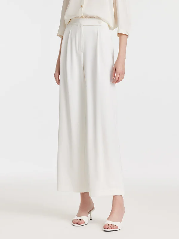 Ankle Length Women Wide Leg Pants