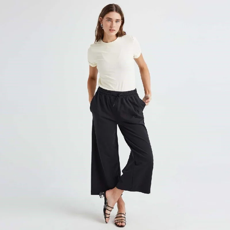 Terry Wide Leg Pant (Stretch Limo)