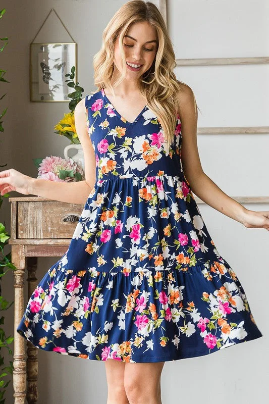 Navy Flirty Dress