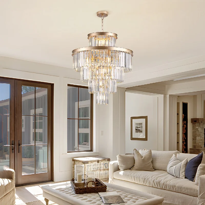 Chandeliers with Candle - Style Bulbs for a Classic AestheticChandeliers with Candle - Style Bulbs for a Classic AestheticCrystal Chandelier Chandeliers Lights Fixture Hanging Pendant Light Fixture,Dia 23.6 Inch