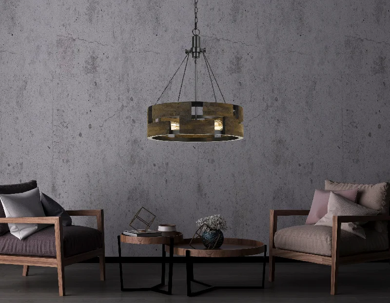 Chandeliers with Sputnik - Style Design for a Futuristic VibeChandeliers with Sputnik - Style Design for a Futuristic Vibe60W X 3 BRADFORD METAL AND WOOD CHANDELIER (EDISON BULBS NOT INCLUDED)