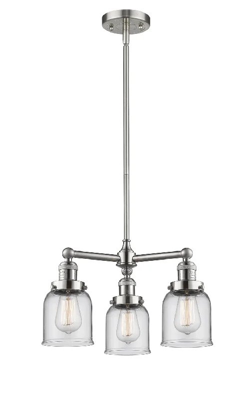 Chandeliers with Metal Frames in Black FinishChandeliers with Metal Frames in Black FinishInnovations Franklin Restoration 207-SN-G52-LED Chandelier Light - Brushed Satin Nickel