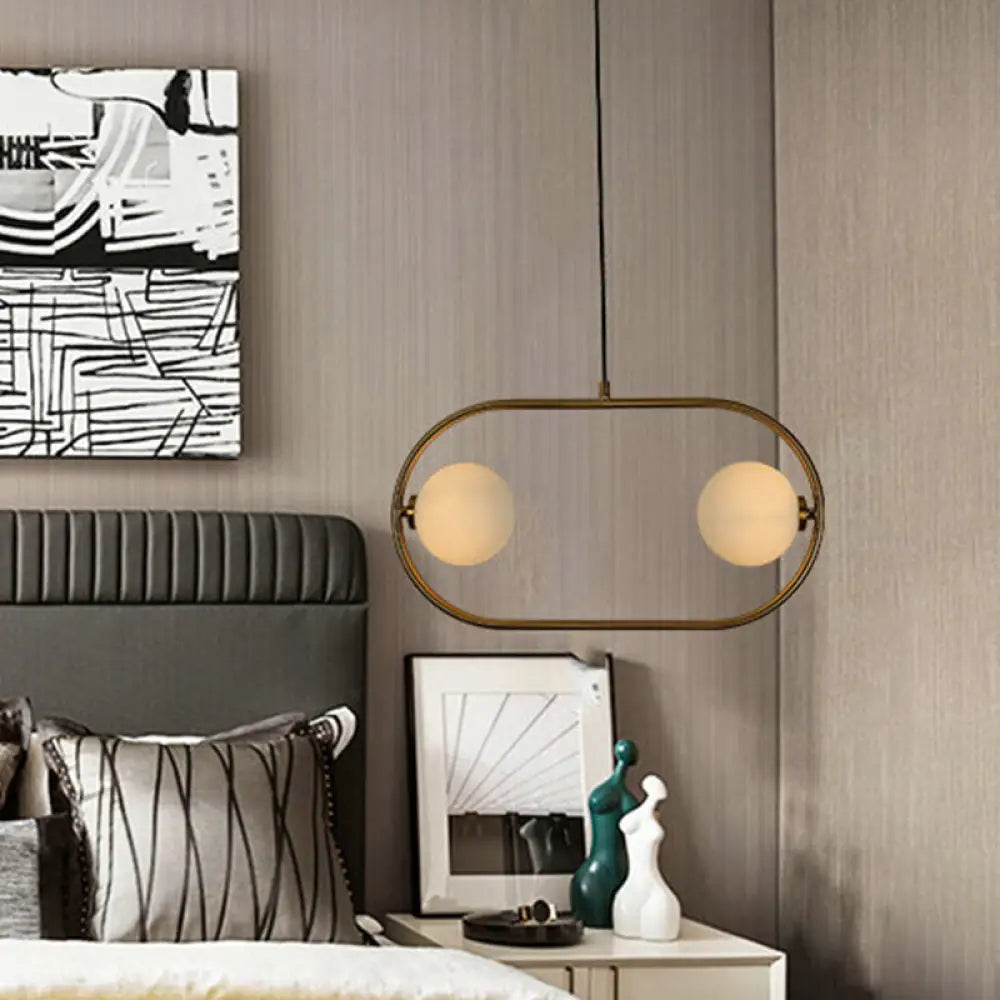 Chandeliers for High Ceilings to Fill Vertical SpaceChandeliers for High Ceilings to Fill Vertical SpaceGold Modern Globe Hanging Chandelier with Frosted Glass, 2 Bulbs – Bedroom LED Pendant Light