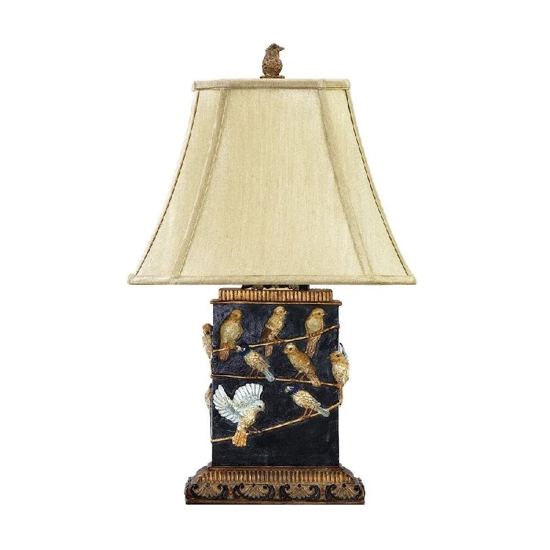 marble table lamps with a luxurious veined pattern for high end decormarble table lamps with a luxurious veined pattern for high end decorBlack Finish Table Lamp with Painted Bird Accents with Light Gold Faux