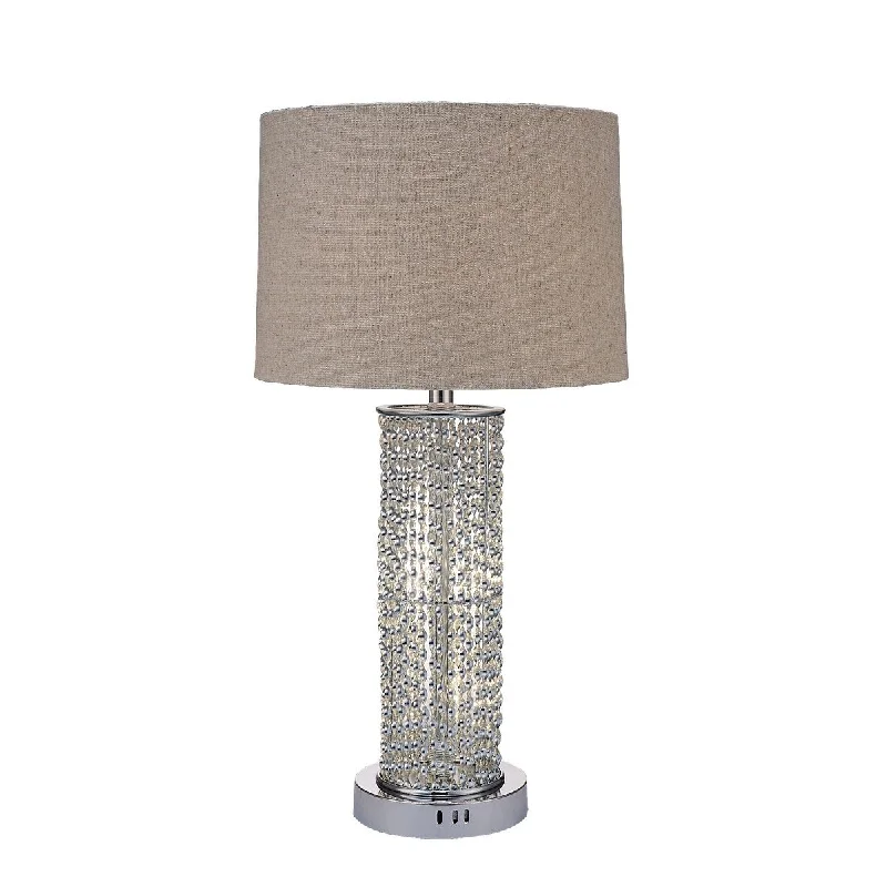 industrial style table lamps with exposed bulbs for loft apartmentsindustrial style table lamps with exposed bulbs for loft apartmentsContemporary Metal and Acrylic Table Lamp with Drum Shade, Silver and Brown