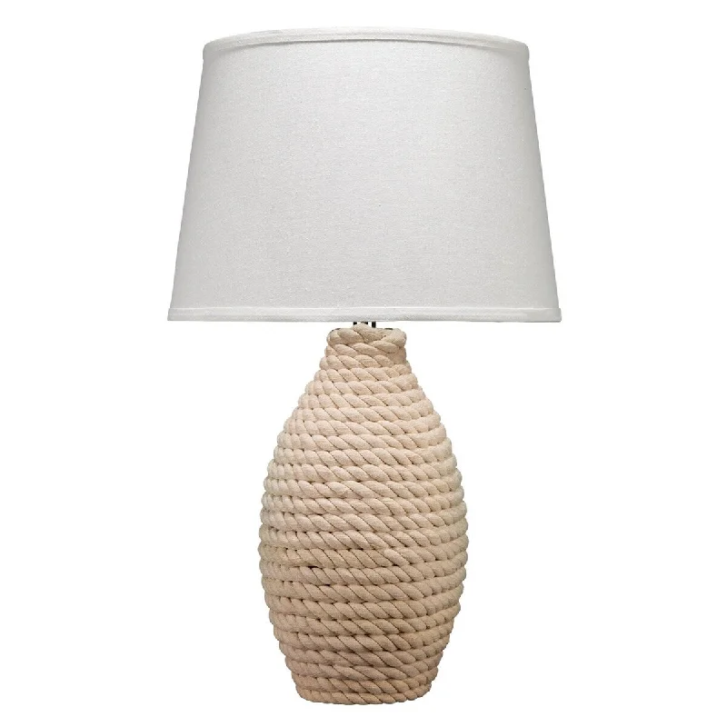 bohemian table lamps with colorful patterns for eclectic bedroomsbohemian table lamps with colorful patterns for eclectic bedroomsTable Lamp with Pot Bellied Woven Rope Body, White and Brown