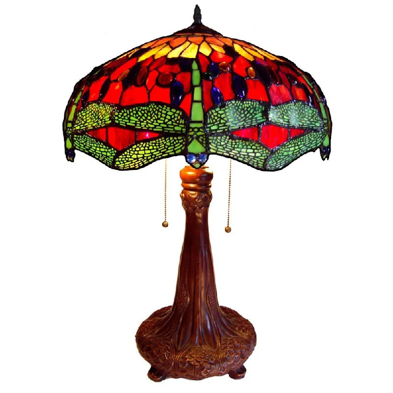 glass table lamps with a frosted surface for soft light diffusionglass table lamps with a frosted surface for soft light diffusionTiffany Style Dragonfly Two-light Table Lamp